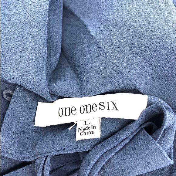 ONE ONE SIX Halter Neck Palazzo Jumpsuit Slate Blue L Evening Wear - Picture 6 of 6
